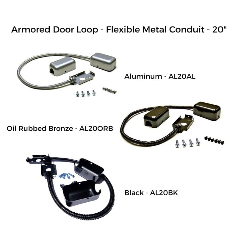 TUFF STRIKE Armored Loop Power Transfer | Electrified Commercial Exit Doors | Door Wire Conduit | 20" | TUFF STRIKE | Aluminum - Image 4